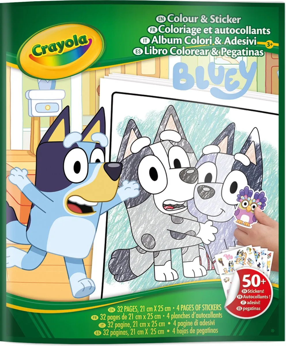 Crayola Bluey Kleurboek - 32 Pagina's + 4 Stickervellen