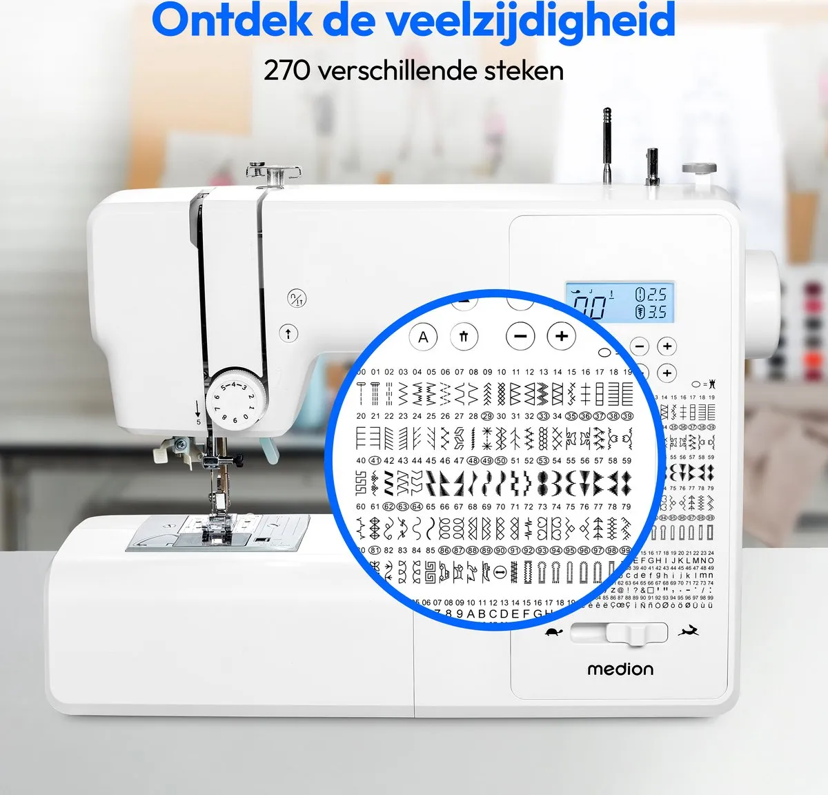 Medion SD36 Naaimachine - 270 Patroonopties - Wit - afbeelding 6 van 6
