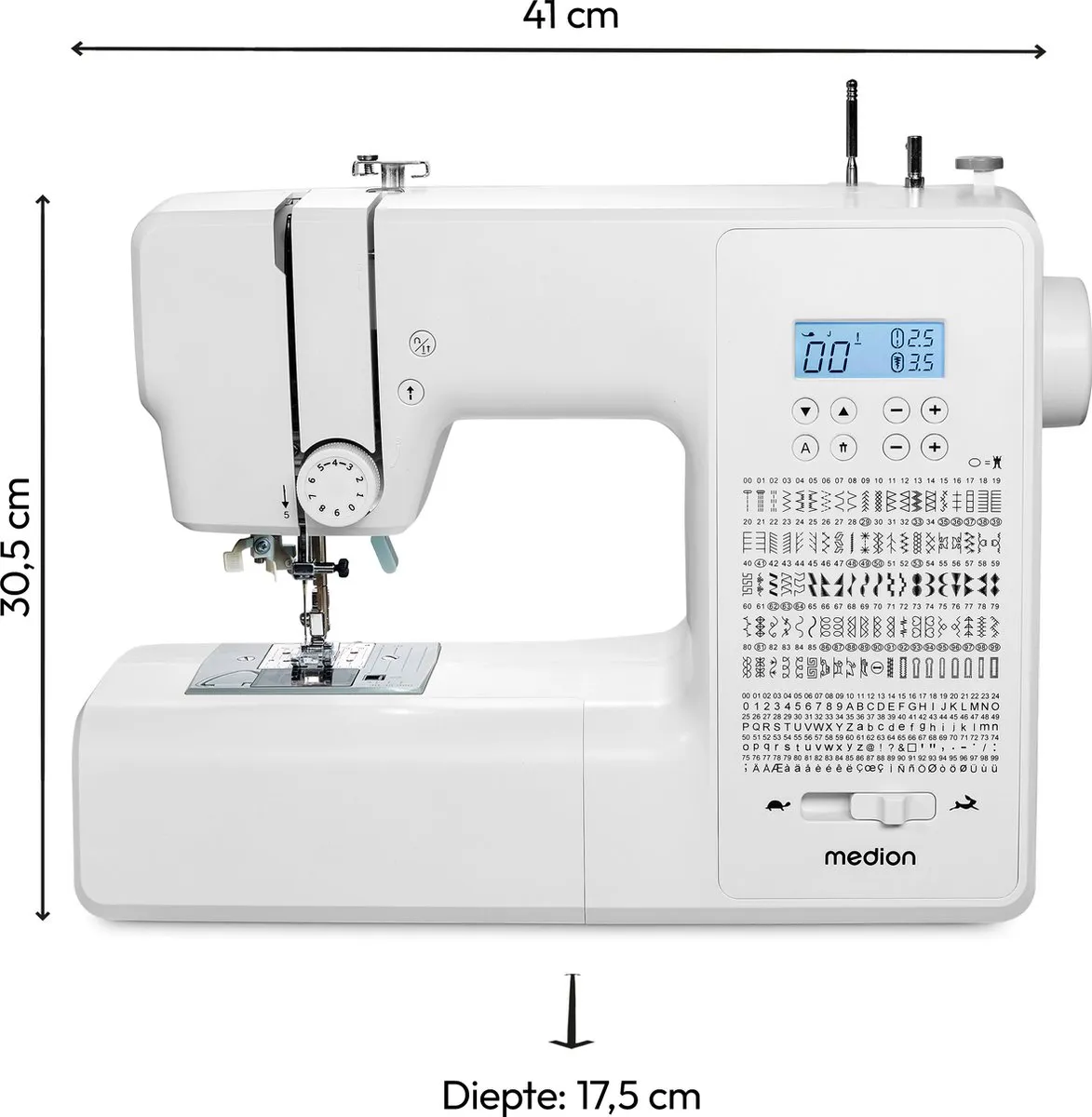 Medion SD36 Naaimachine - 270 Patroonopties - Wit