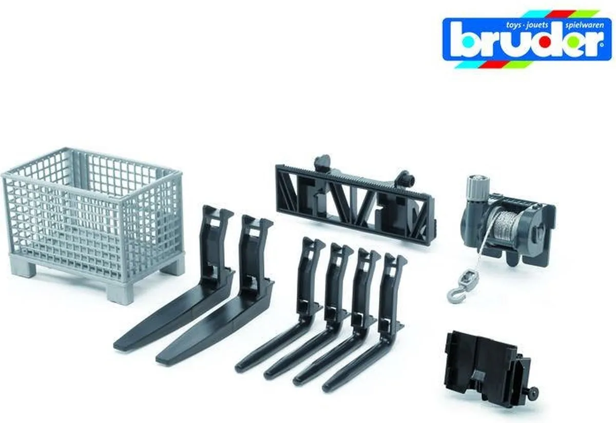 Bruder Profi Heftruck Accessoires 2008 - Uitbreidingsset - Multi color