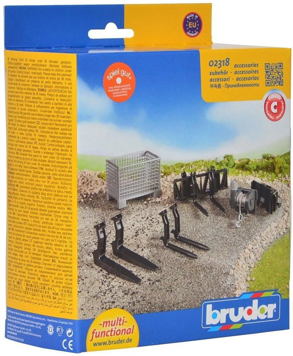 Bruder Profi Heftruck Accessoires 2008 - Uitbreidingsset - Multi color