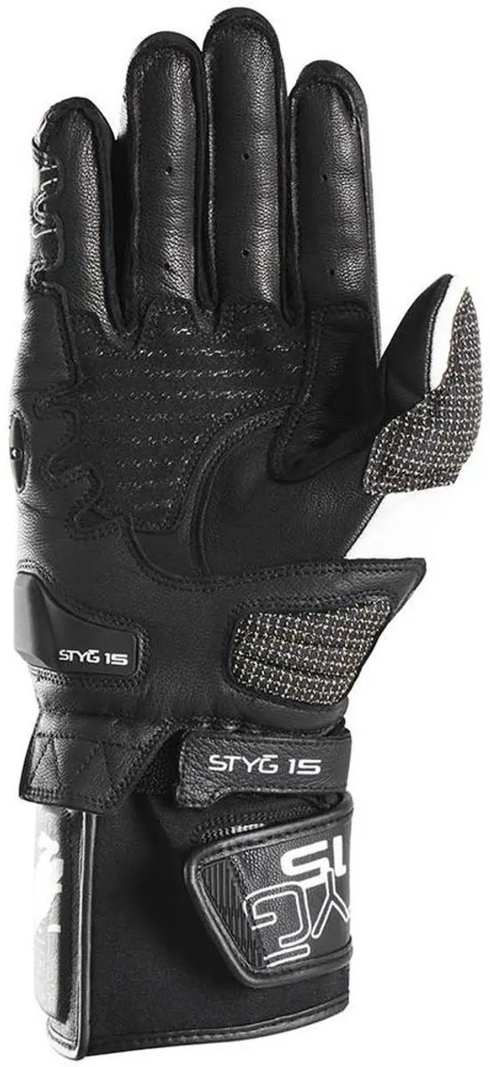 Furygan Styg 15 Motorhandschoenen - S - Zwart/Wit