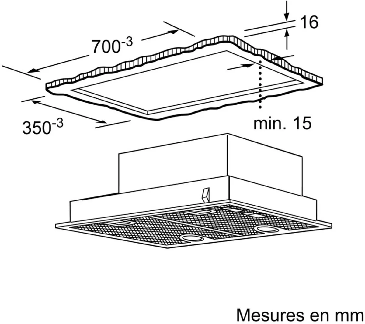 Siemens iQ300 LB75565 Integreerbare Afzuigkap 60cm