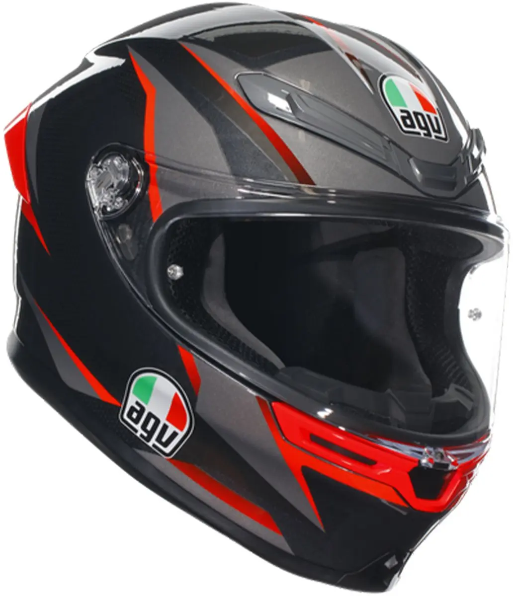 AGV K6 SLASHCUT BLACK/GREY/RED
