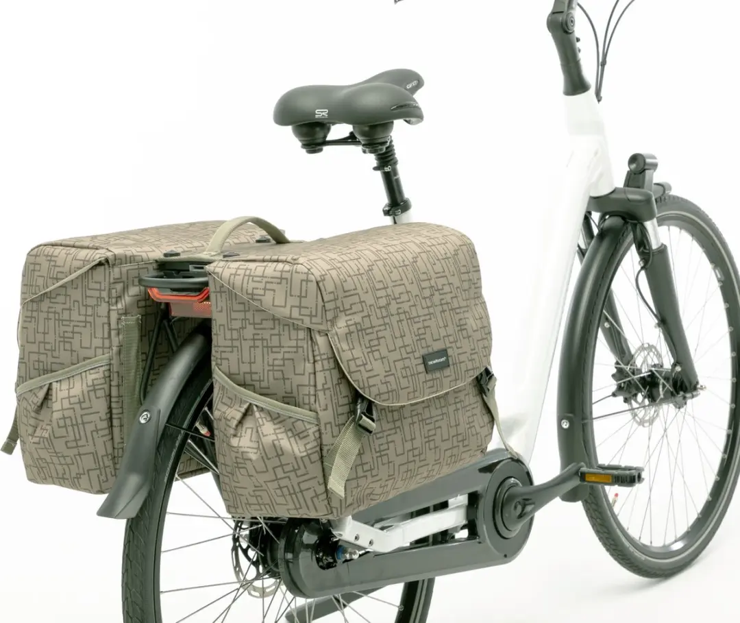 New Looxs Ivy Mondi Joy Dubbele Fietstas MIK 38L - Walnoot - afbeelding 5 van 6