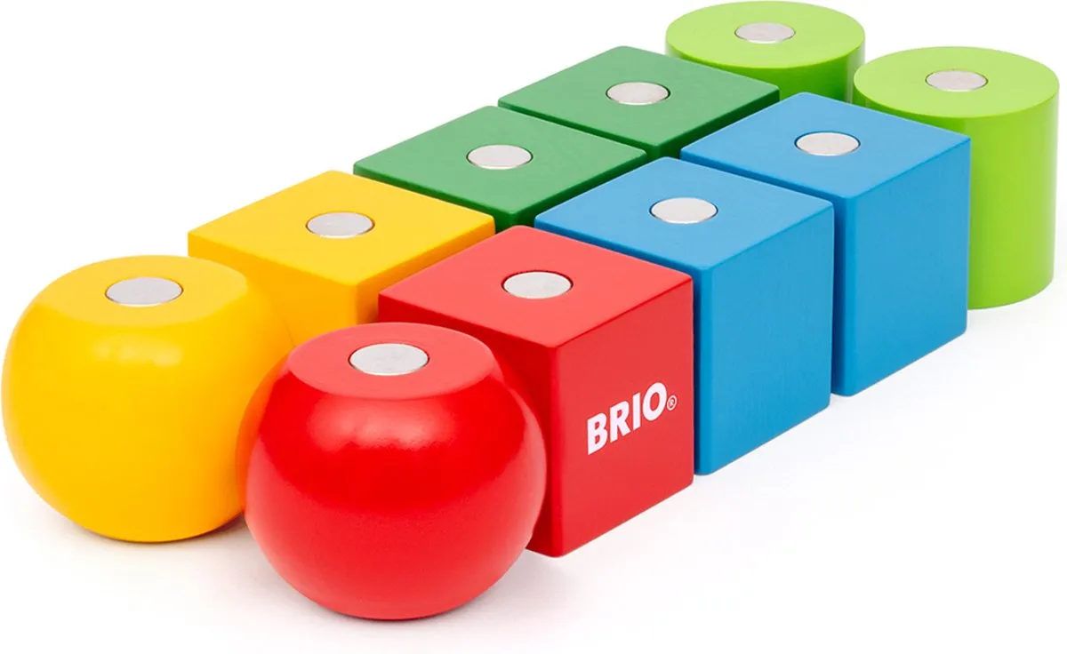Ravensburger BRIO 30435 Houten Magneten Blokken - Meerkleurig