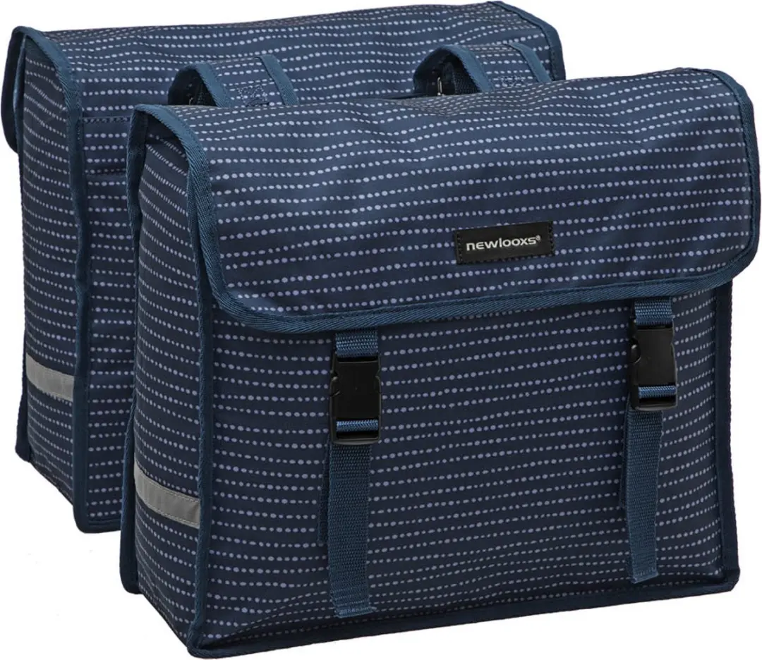 New Looxs Fiori Double Nomi Dubbele Fietstas 30L - Blauw - afbeelding 6 van 6