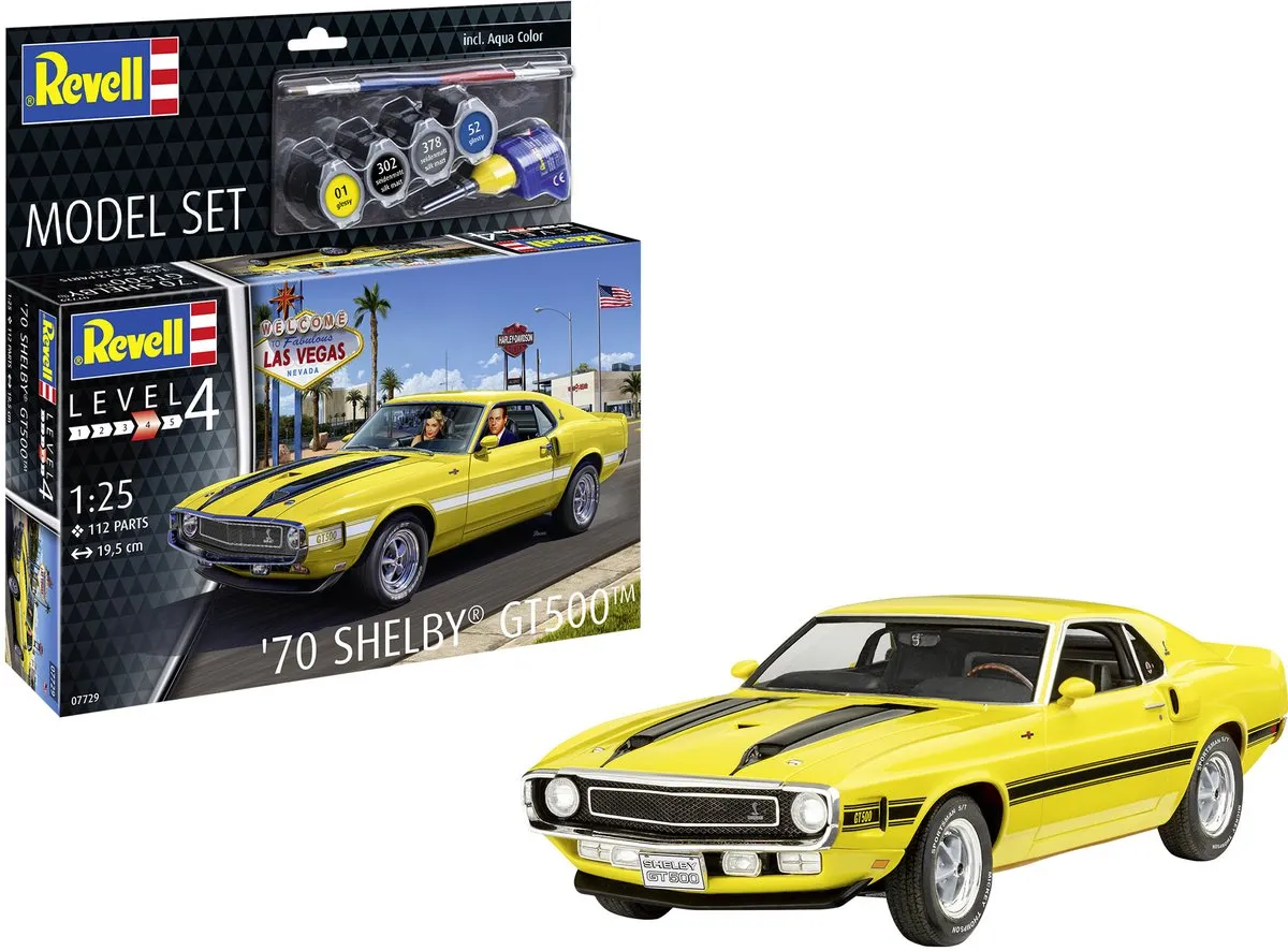 Revell 67729 Ford 1970 Shelby Mustang GT500 Modelbouwpakket - 1:25 - Multi