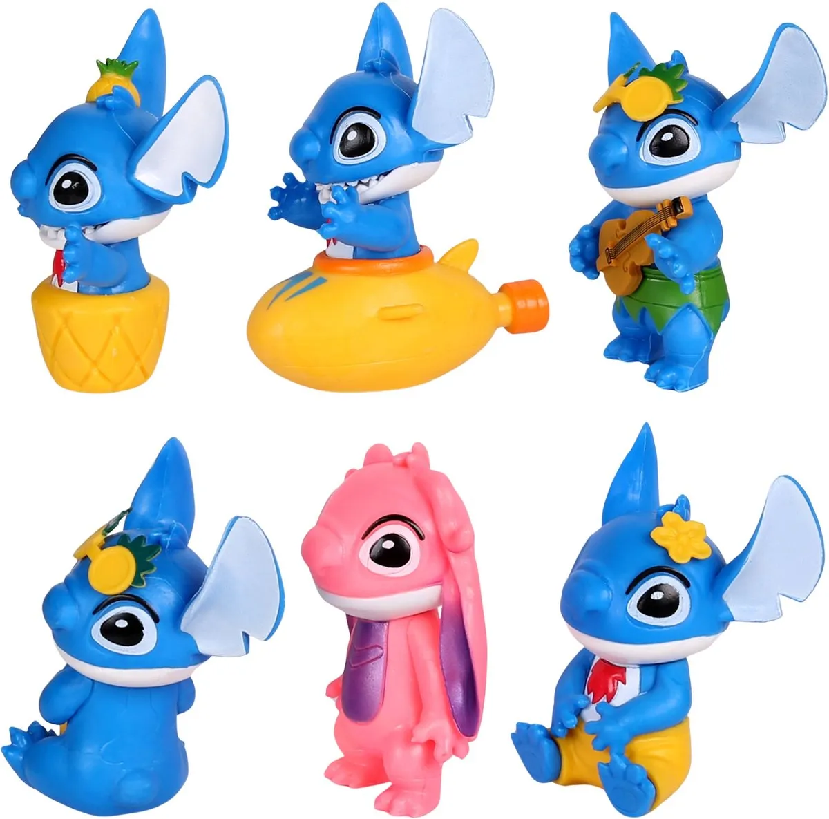 Disney Stitch Collectible Figurine 10cm - Blauw/Rozig - afbeelding 6 van 6