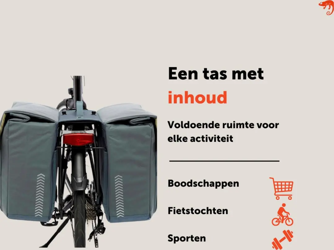 New Looxs Tulum Double Detachable Fietstas 32L - Grijs Groen - afbeelding 6 van 6