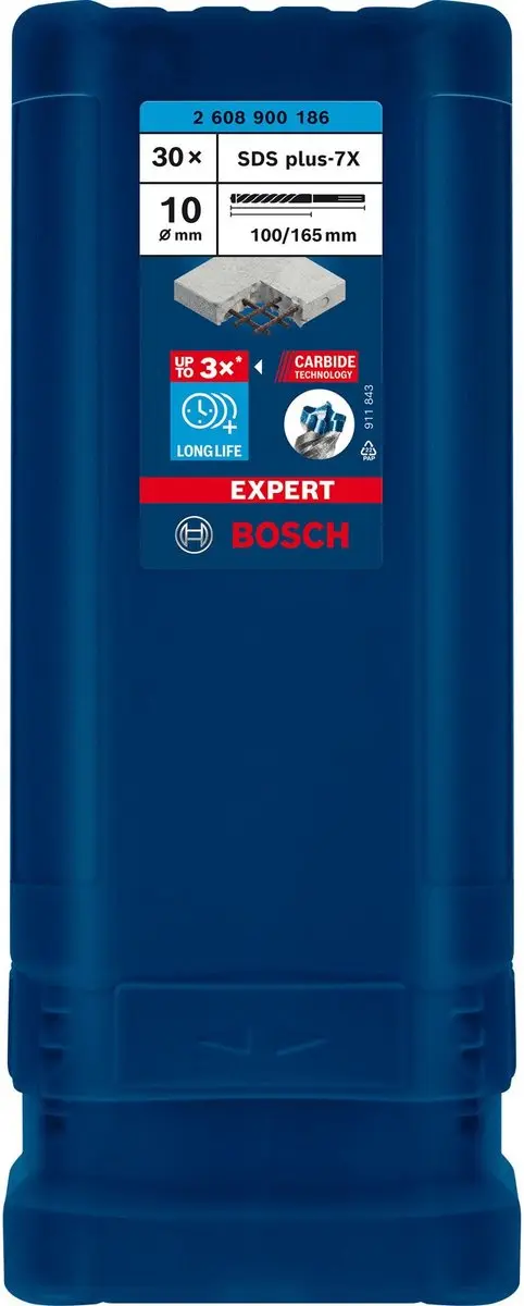 Bosch EXPERT SDS plus-7X Hamerboor 10mm - 30 Stuks - afbeelding 2 van 6