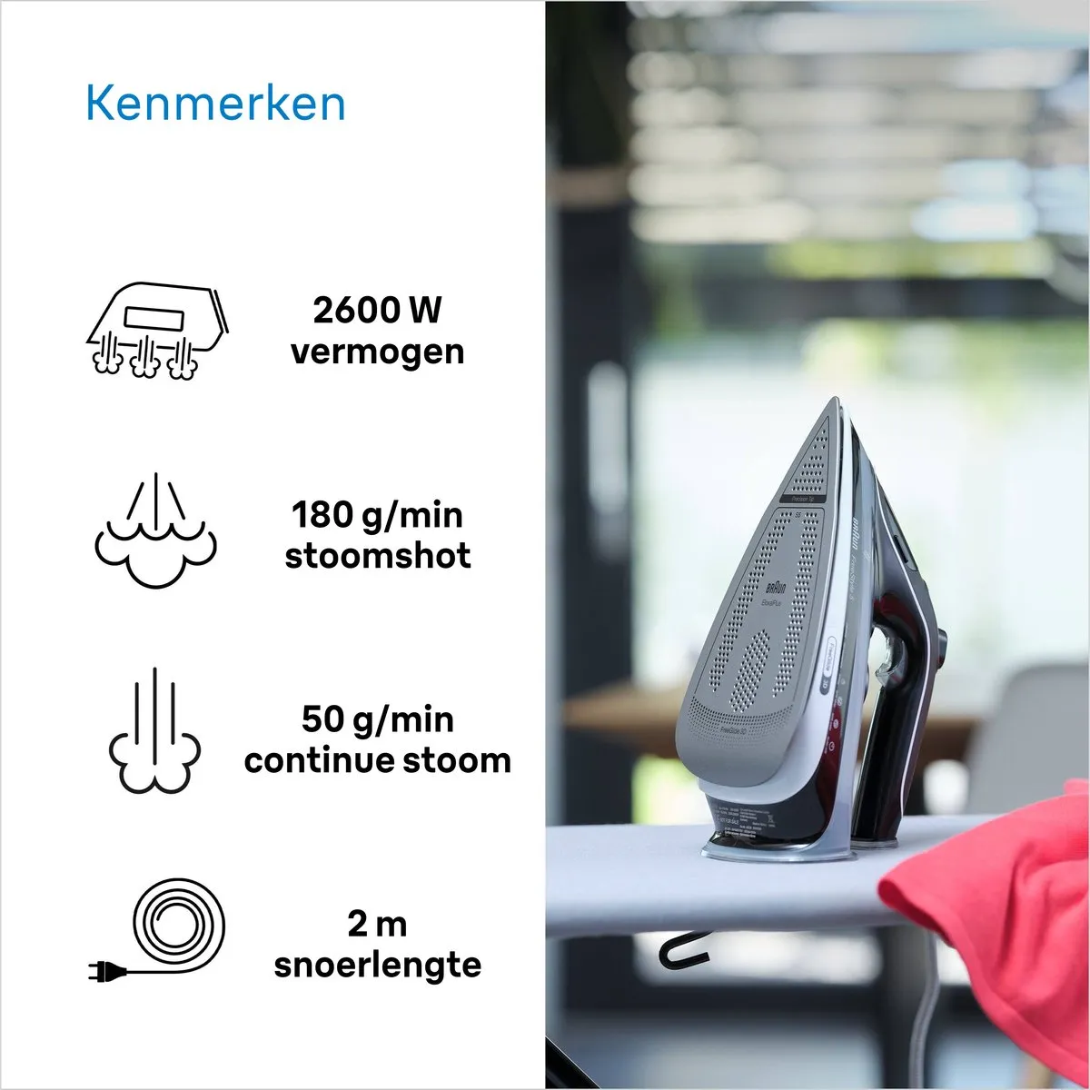 Braun FreeStyle 5 SI5188BK Stoomstrijkijzer - 2800W - 300ml