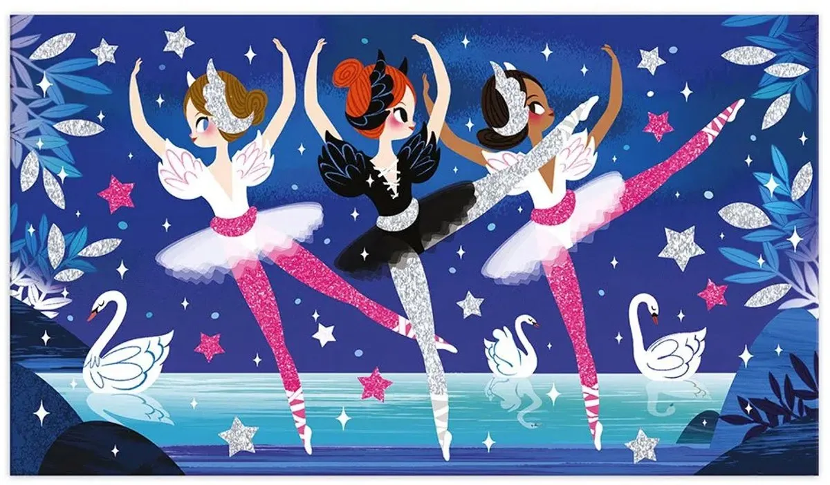 Janod Neon Glitter Ballerina's Knutselset - 3 Afbeeldingen - Multikleur - afbeelding 6 van 6