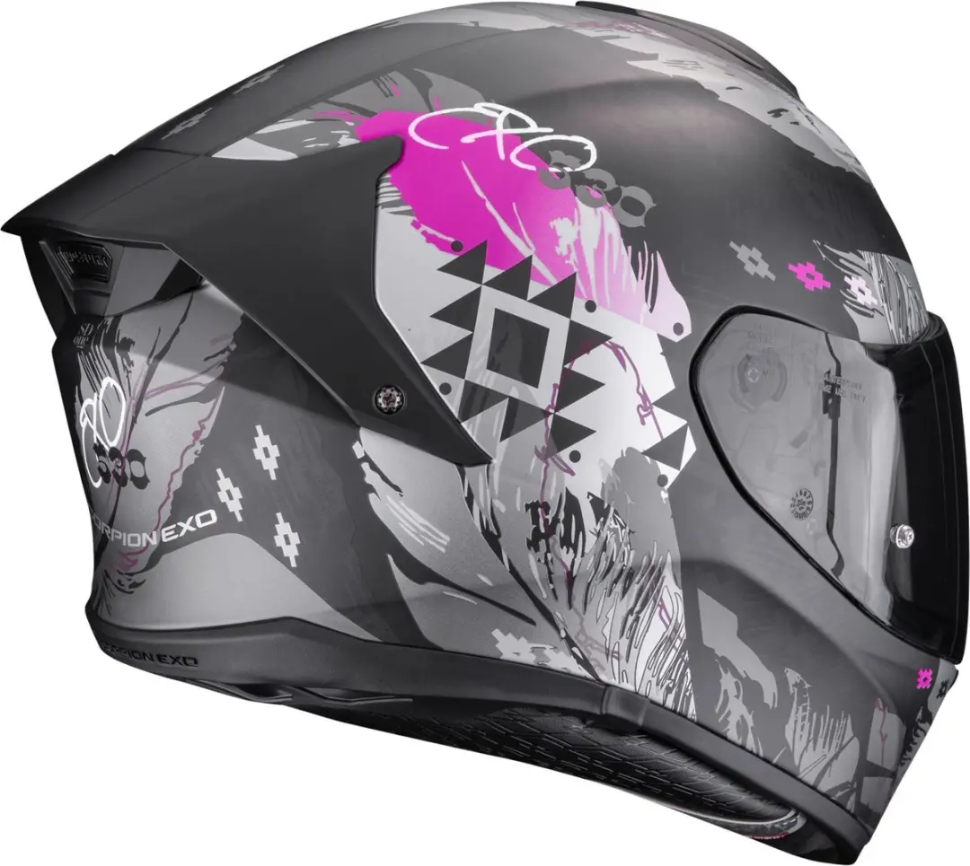 Scorpion Exo-530 Air Hadji Integraalhelm - XXS - Roze/Grijs/Zwart