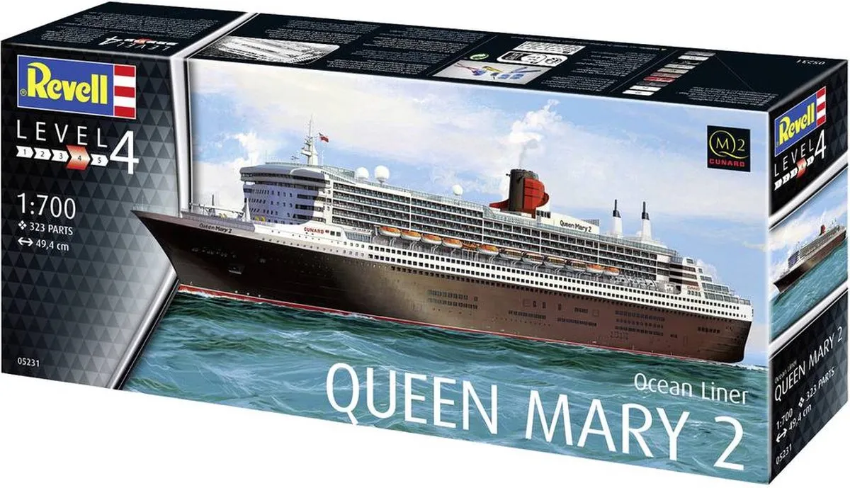 Revell 05231 Ocean Liner Queen Mary 2 Modelbouwpakket - 1:700 - Multi