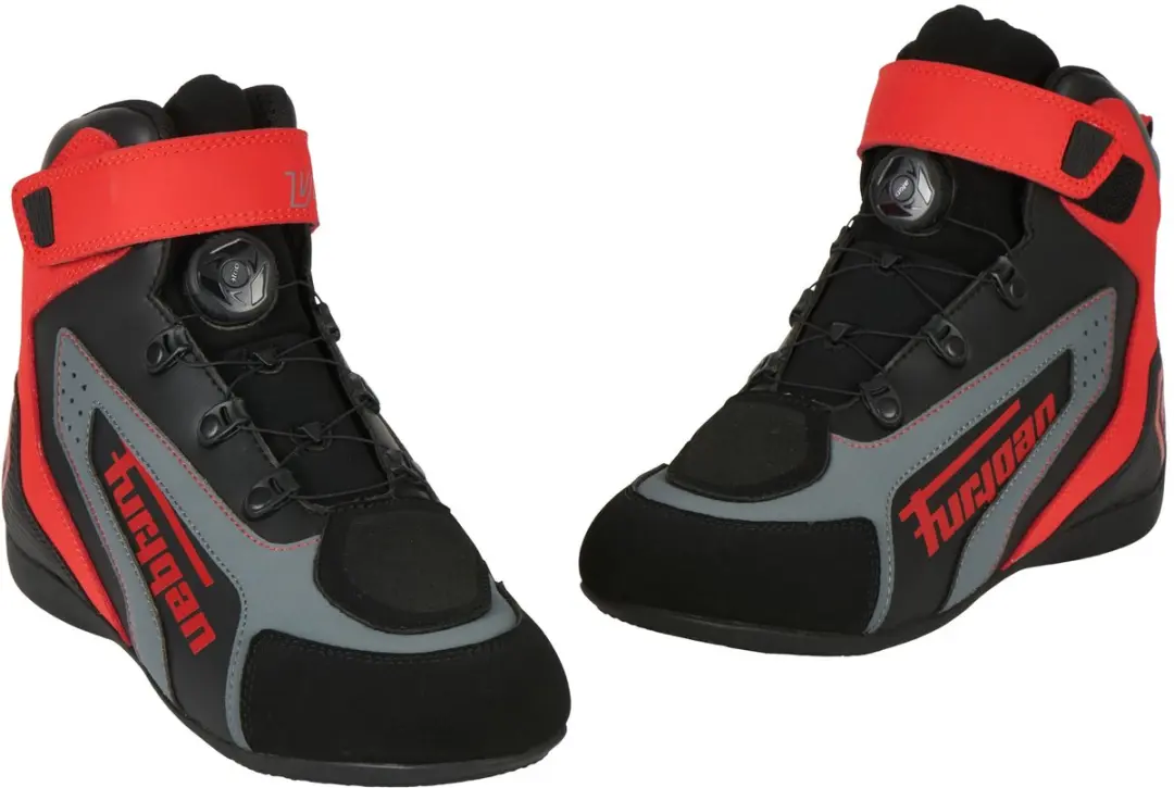 Furygan V4 Easy D3O Handschoenen - Zwart/Rood - afbeelding 4 van 5