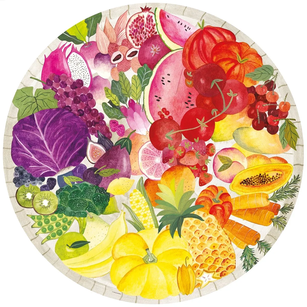 Ravensburger Round Puzzle Circle of Colors 500 Stuks - Multicolor