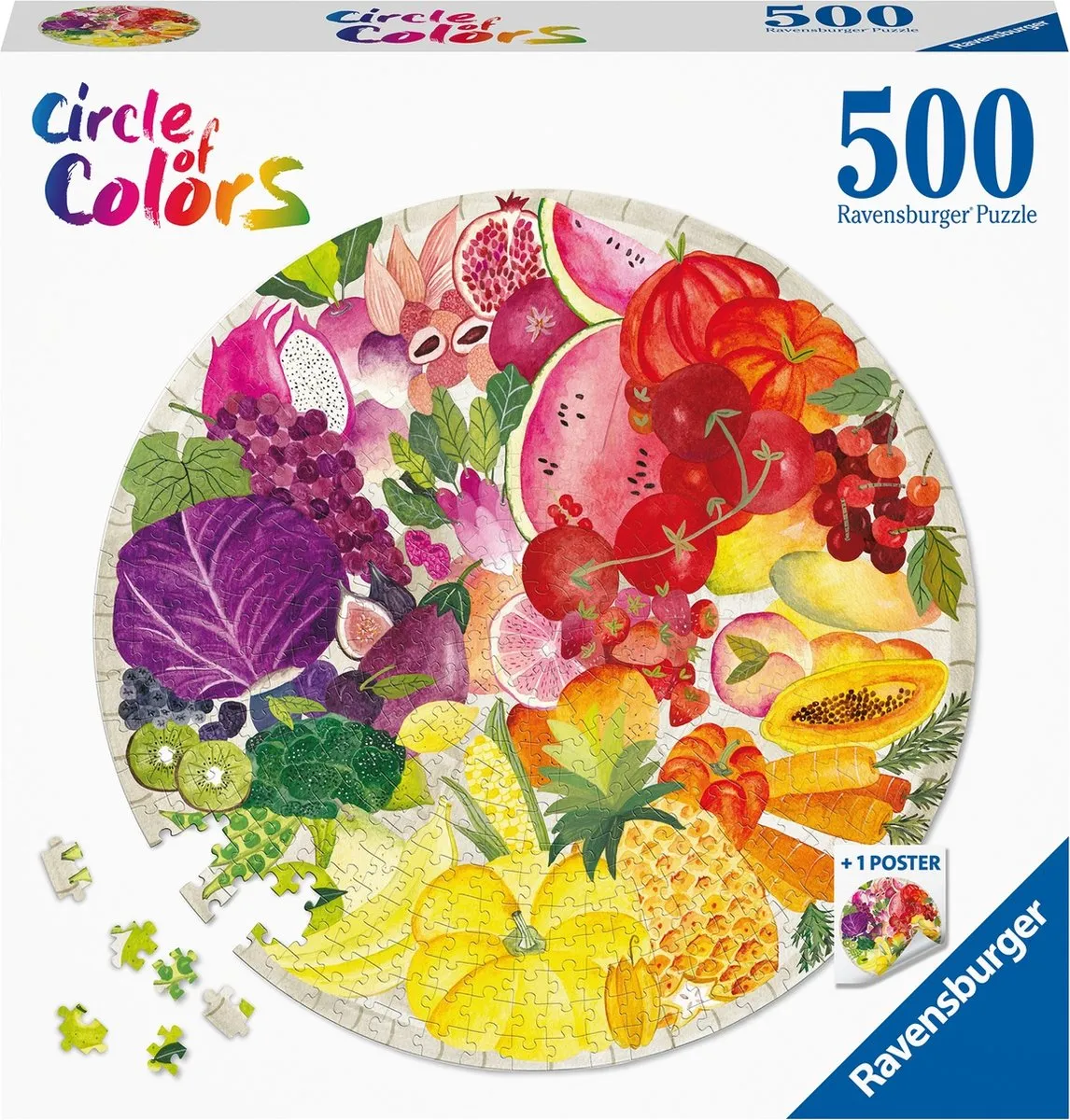 Ravensburger Round Puzzle Circle of Colors 500 Stuks