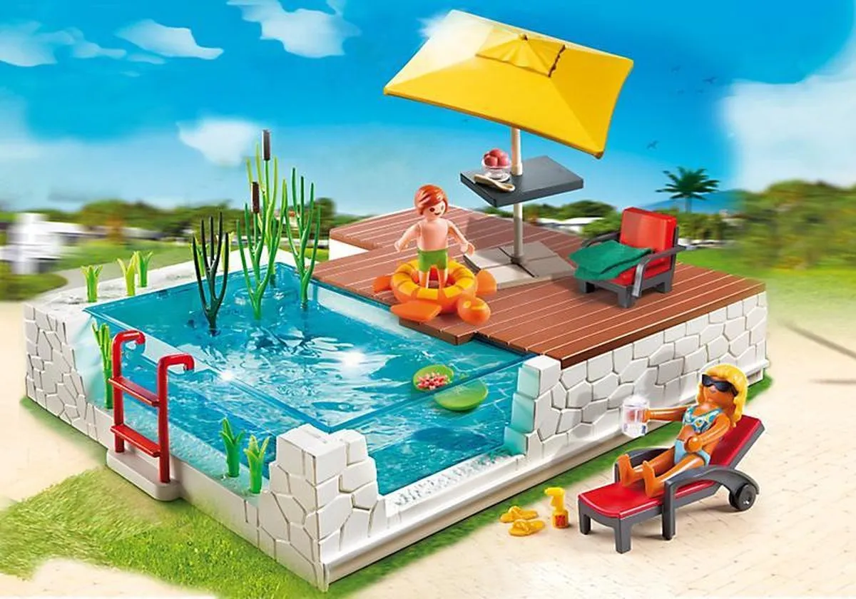 Playmobil Zwembad met terras 5575 - Multicolor
