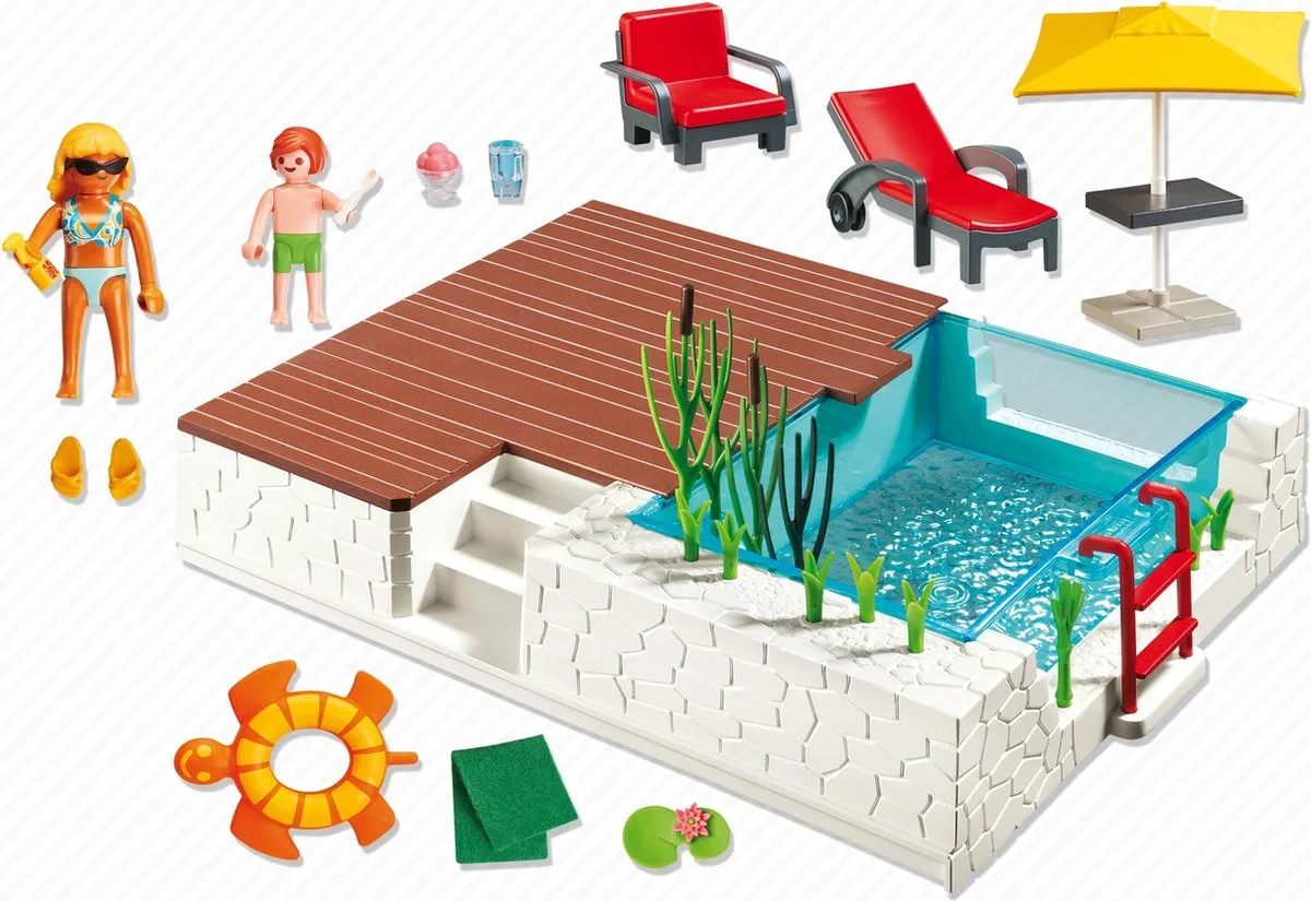 Playmobil Zwembad met terras 5575 - Multicolor