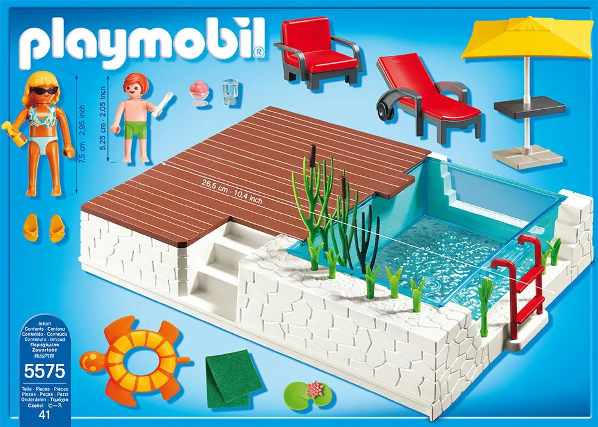 Playmobil Zwembad met terras 5575 - Multicolor