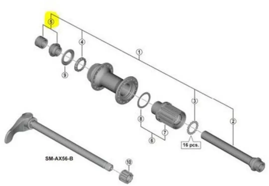 Shimano FH-MT501 Naafconus