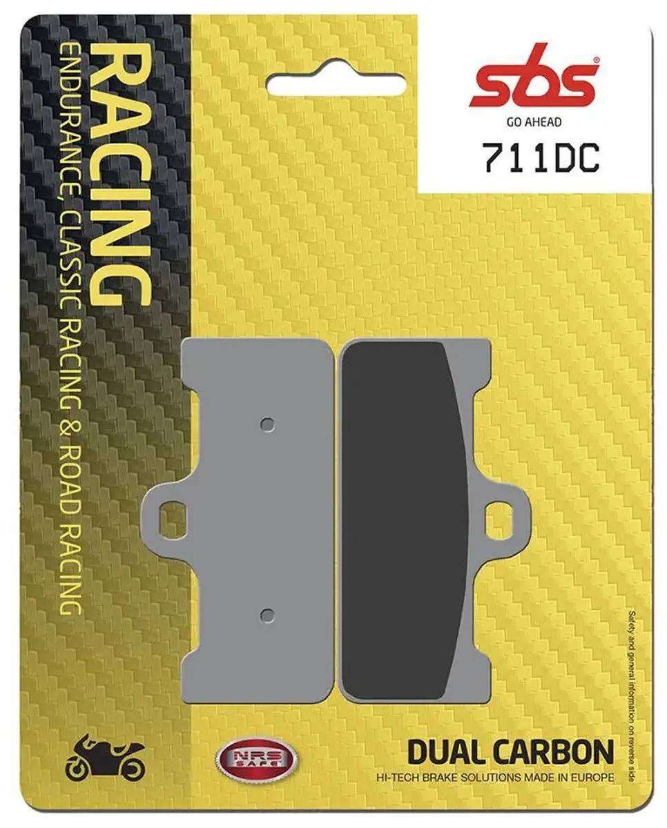 SBS Dual Hi-Tech Racing 711DC Carbon Remblokken - Goud - afbeelding 2 van 2