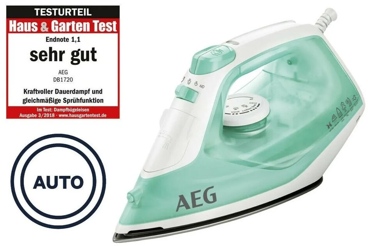 AEG Easyline DB1720 Stoomstrijkijzer - 2200W - Aqua Mint
