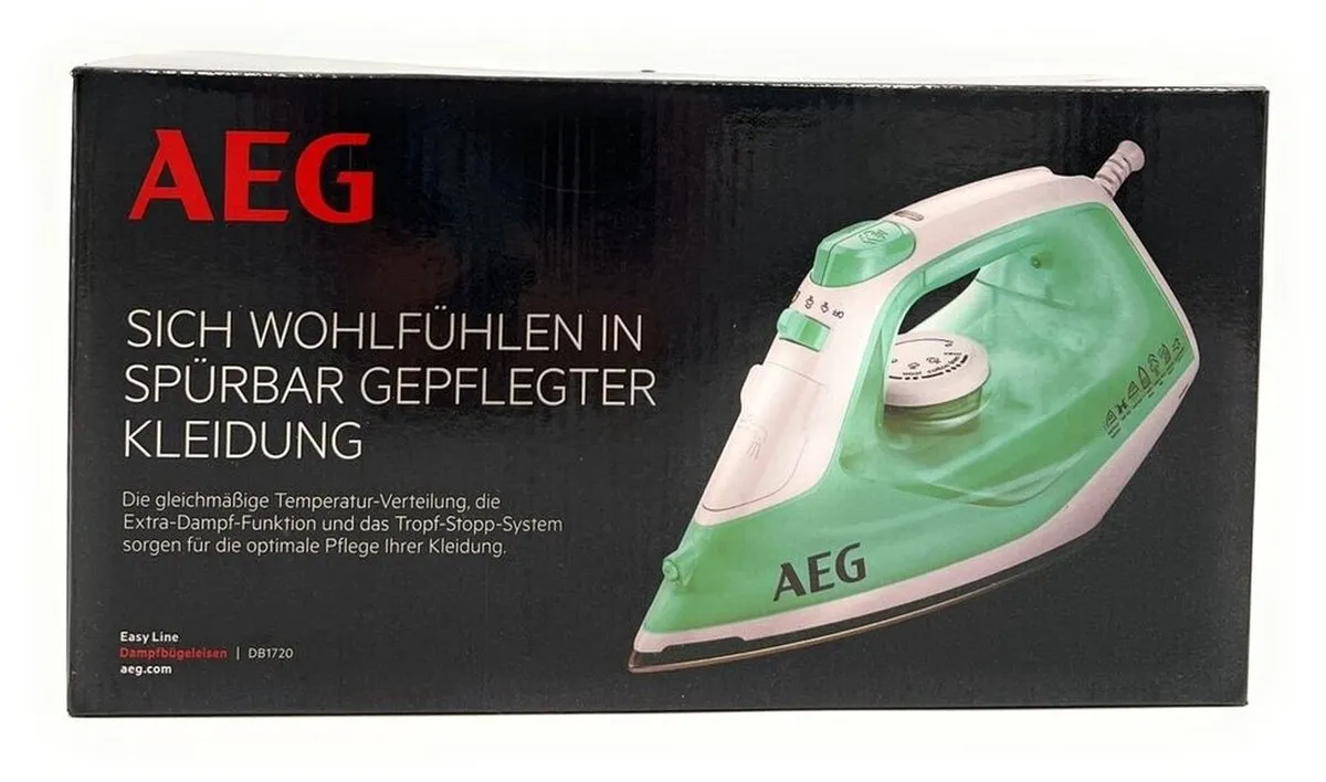 AEG Easyline DB1720 Stoomstrijkijzer - 2200W - Aqua Mint