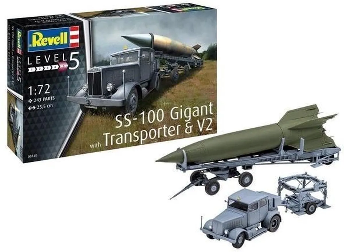 Revell 03310 SS-100 Gigant + Transporter V2 Modelbouwkit 1:72