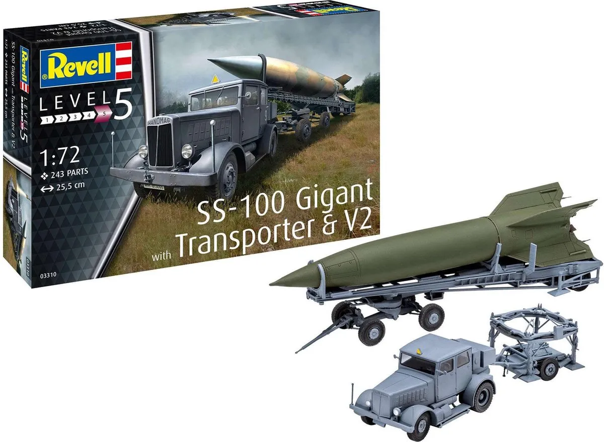 Revell 03310 SS-100 Gigant + Transporter V2 Modelbouwkit 1:72