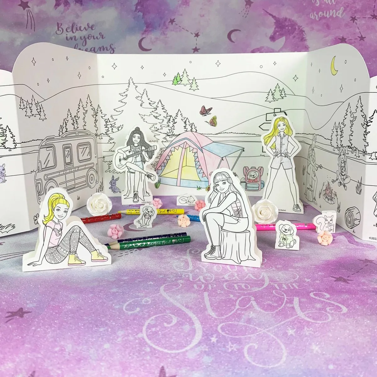 Barbie Blueprint Knutsel Camping - 1 Stuk