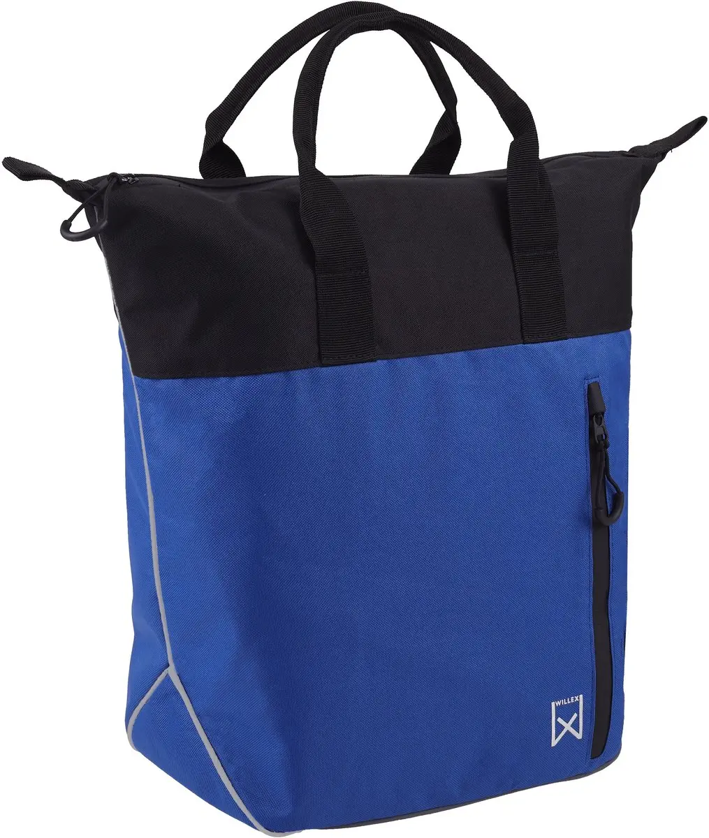Willex Daily Shopper Fietstas 21L - Zwart/Blauw - afbeelding 4 van 5