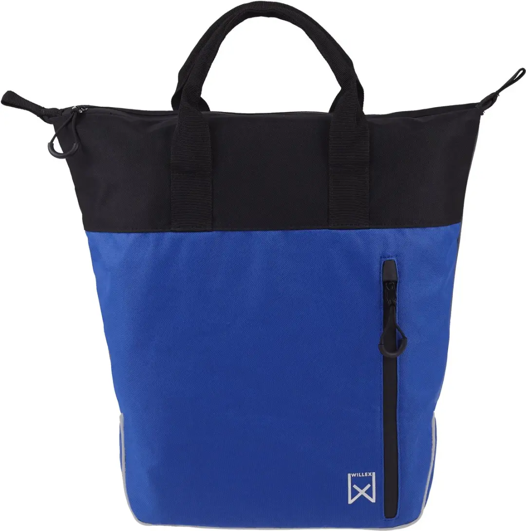 Willex Daily Shopper Fietstas 21L - Zwart/Blauw - afbeelding 5 van 5
