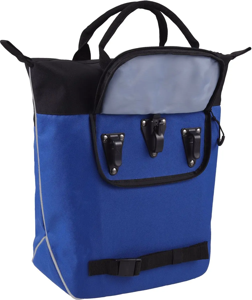 Willex Daily Shopper Fietstas 21L - Zwart/Blauw - afbeelding 3 van 5