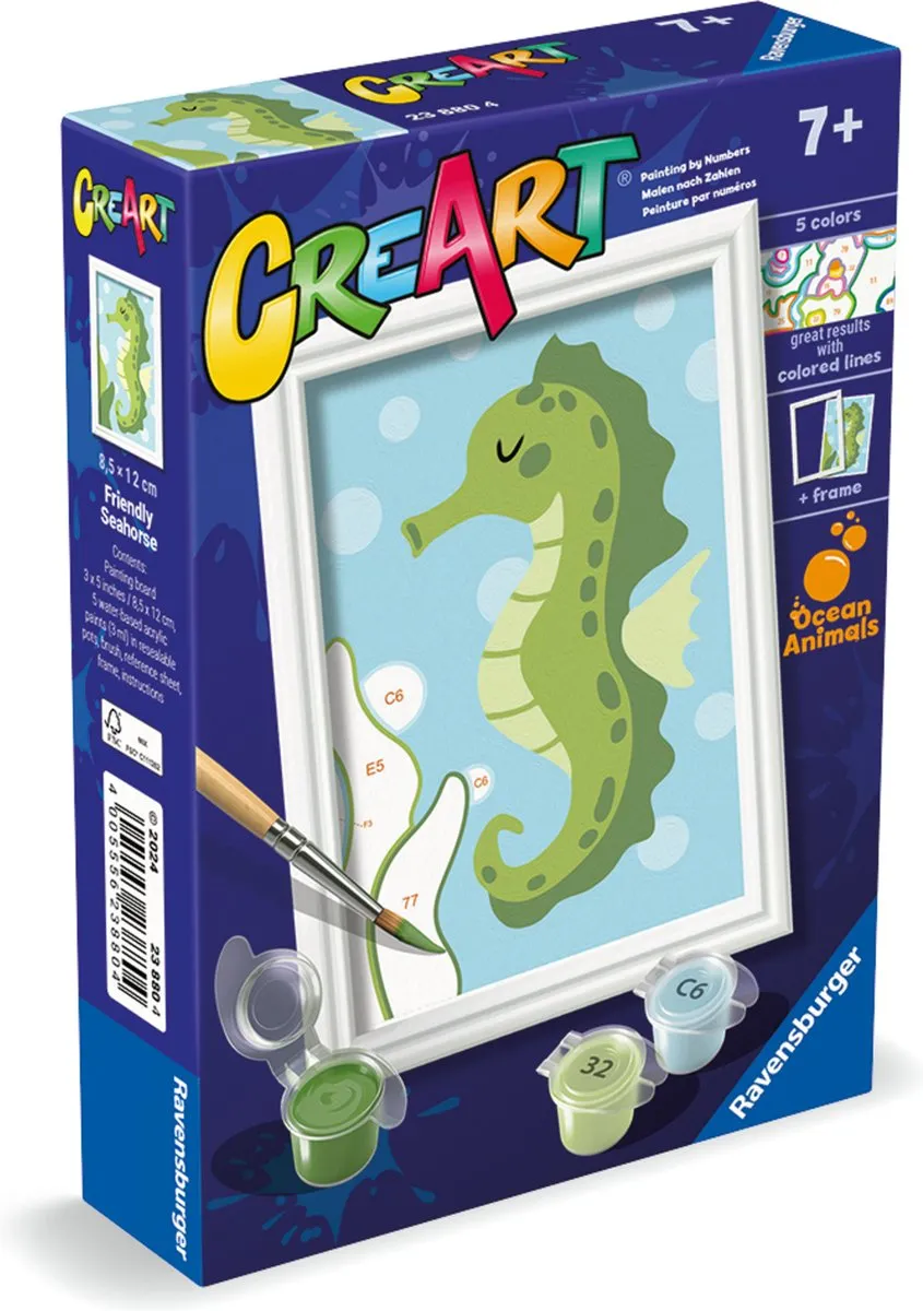 Ravensburger CreArt Trendy Zeepaardje Schilderen op Nummer