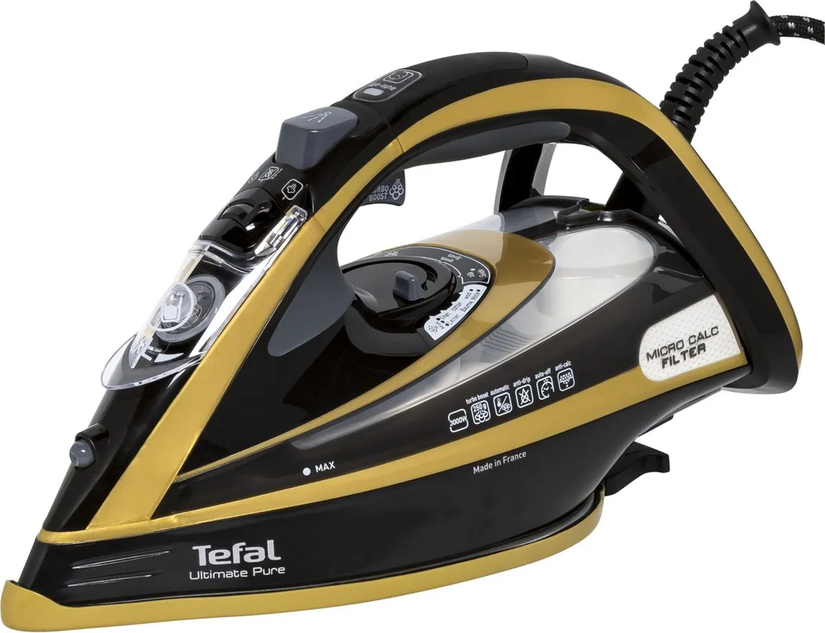 Tefal FV9865E0 Stoomstrijkijzer 3000W - Zwart/Goud