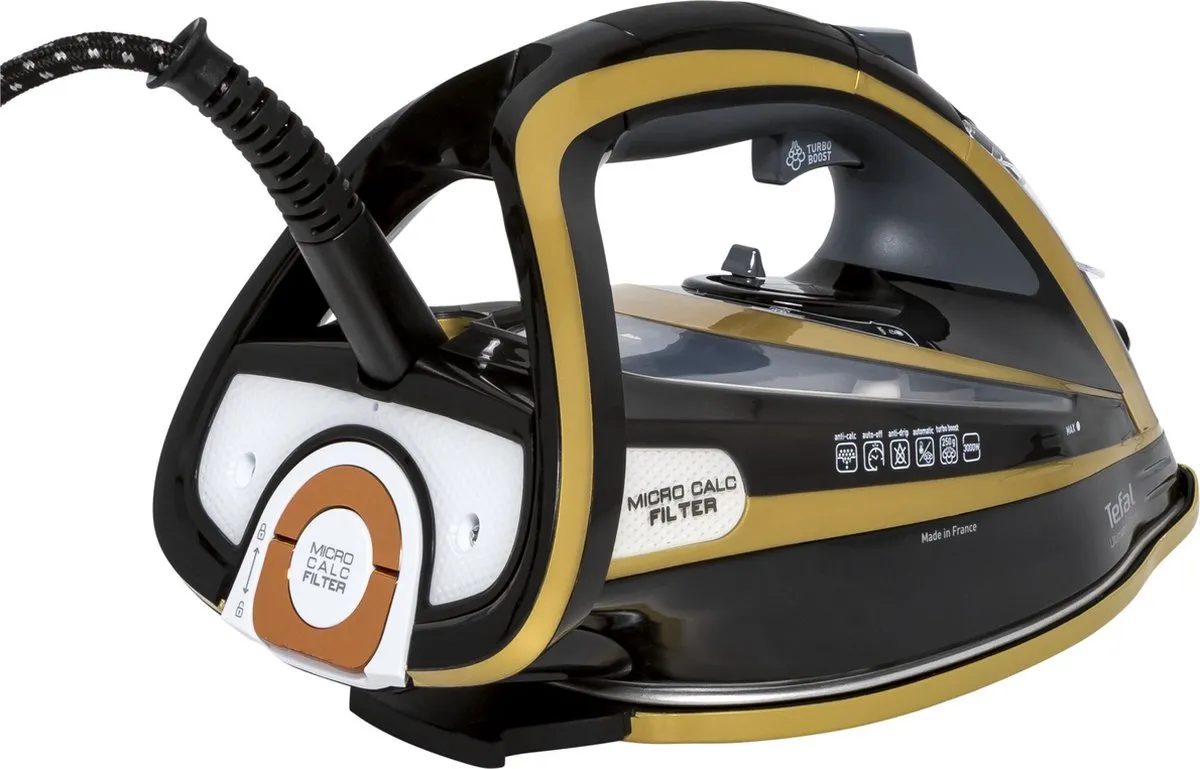 Tefal FV9865E0 Stoomstrijkijzer 3000W - Zwart/Goud