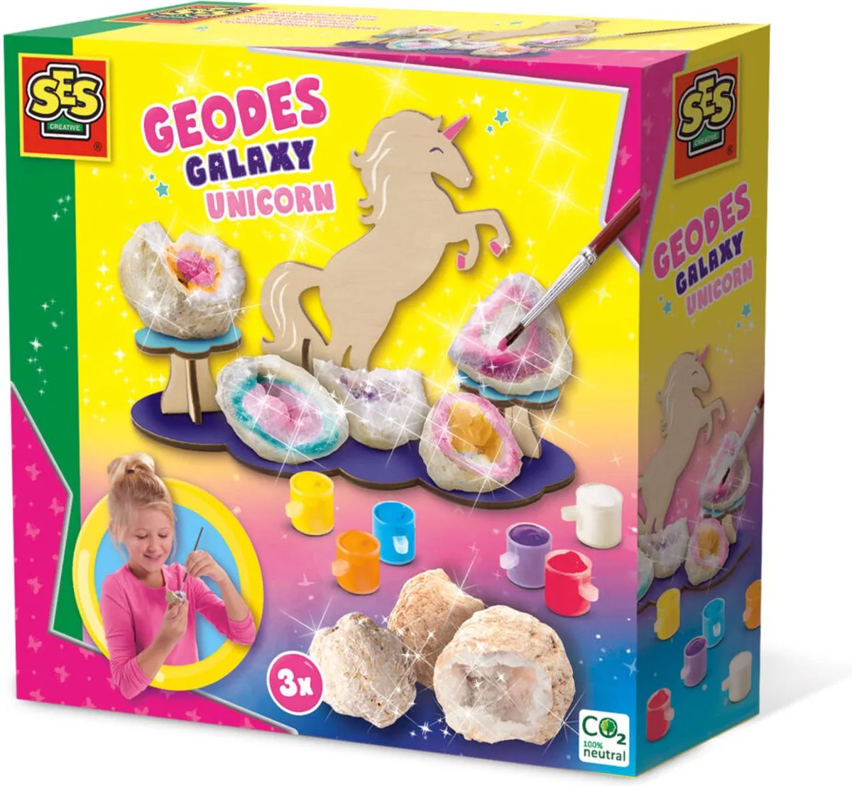 SES Creative Galaxy Geodes Unicorn Knutselset