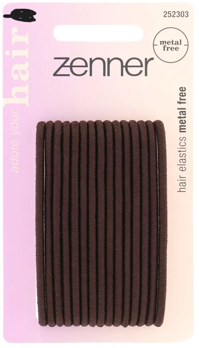 Zenner 15 haarelastieken bruin