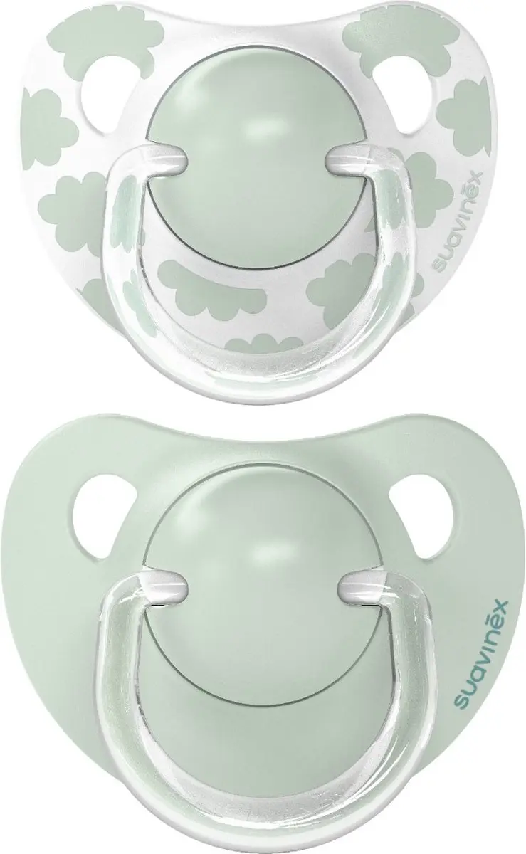 Suavinex Dreams Flat Duo Green 0-6m 2 stuks Silicone Fopspenen SXSDA1083348