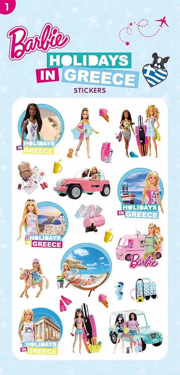 Barbie Vakantie Griekenland Stickers