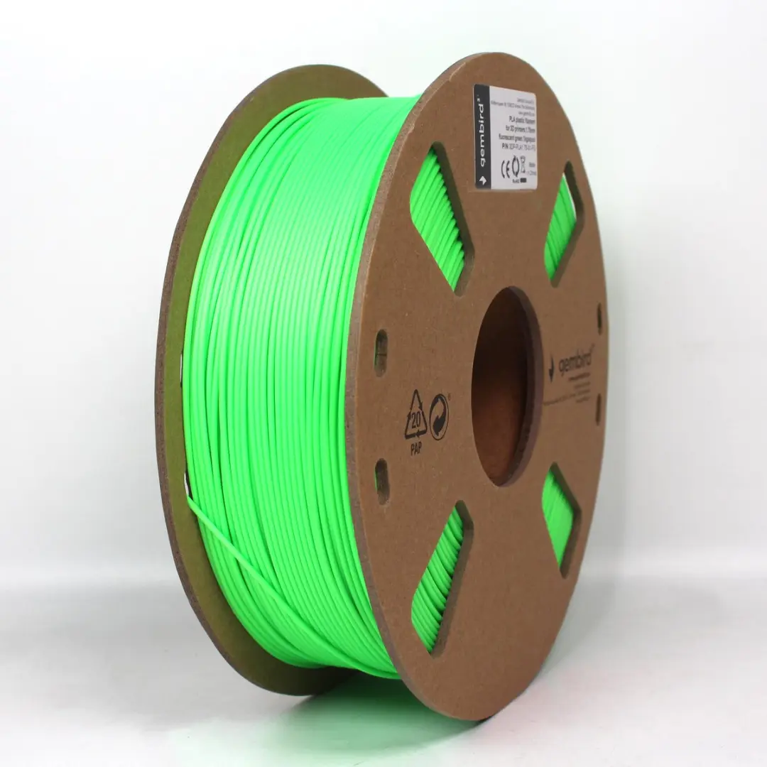 Filamentcassette PLA fluorrescent groen 1.75mm 1kg schmale S.