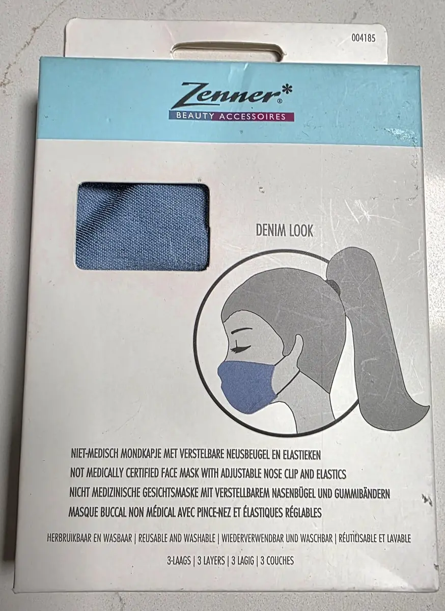 Zenner mondkapje denim