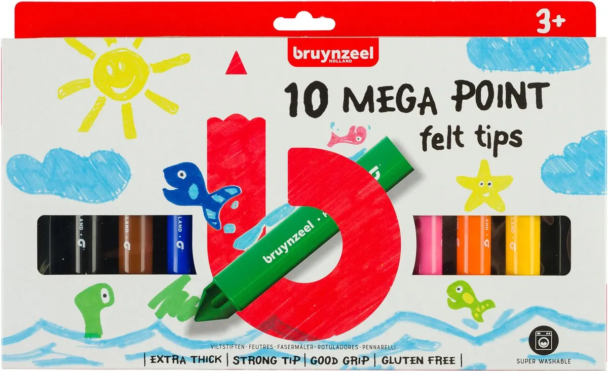 BRUYNZEEL Kids Mega Points Viltstiften