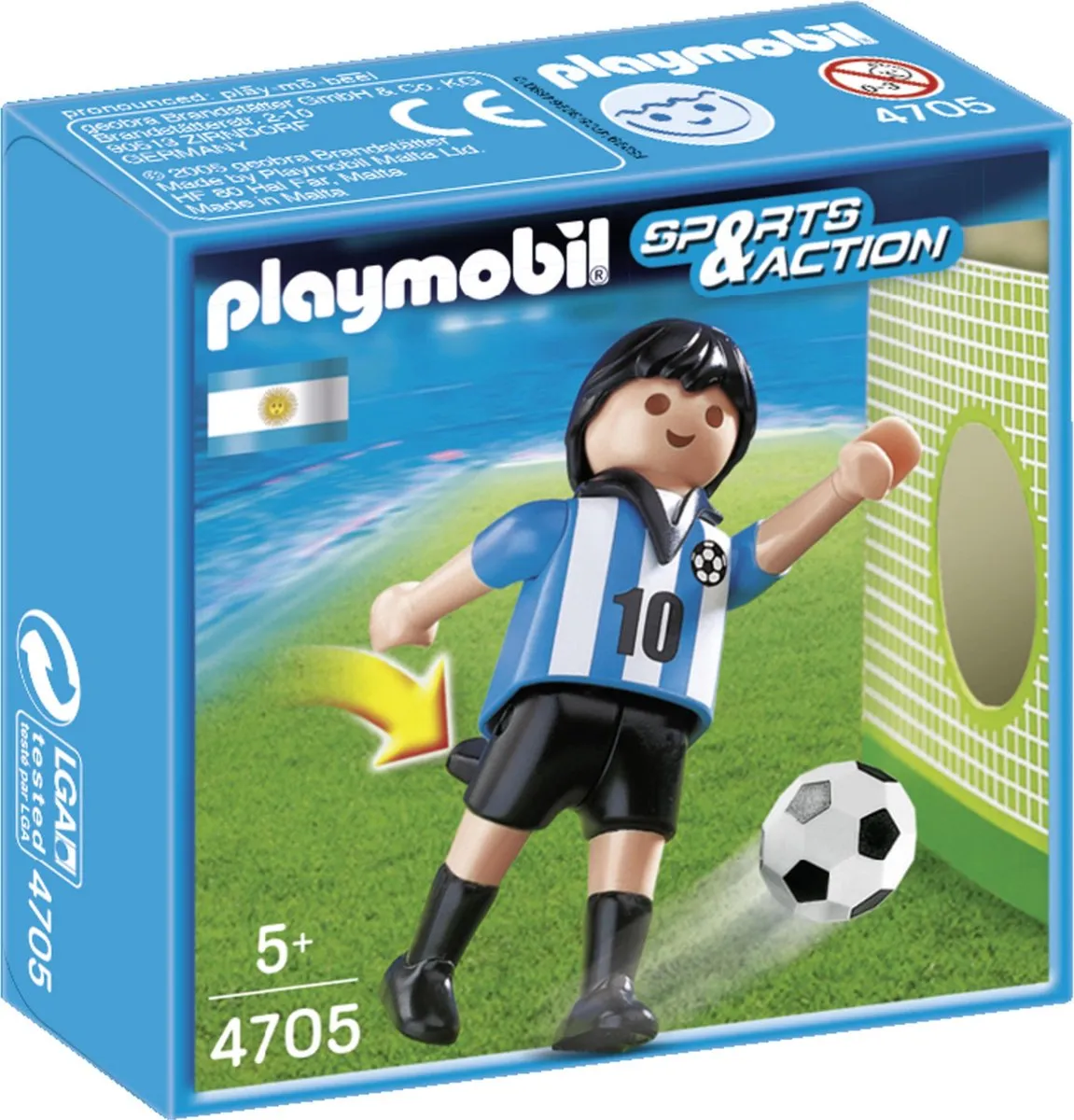 Playmobil Voetbalspeler Argentinië 4705 - Meerkleurig