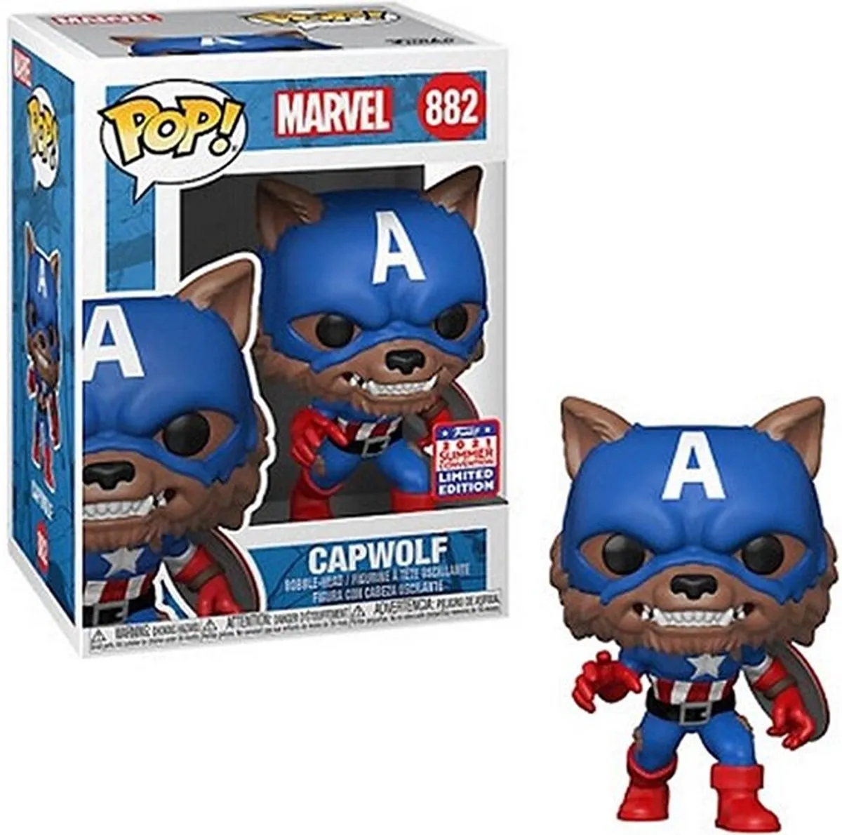 Funko Marvel POP! Capwolf SDCC 2021 Exclusief
