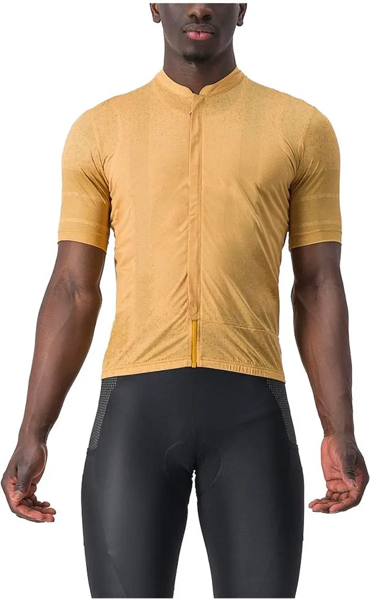 Castelli Unlimited Terra Korte Mouw Wielertrui Geel XL Man