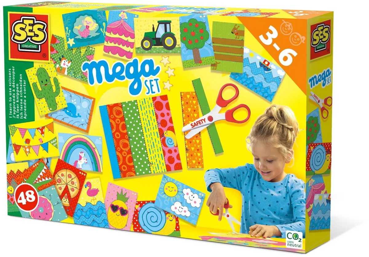 SES Creative Ik Leer Knippen Mega Set - Knutselpakket - 48 Knipvellen
