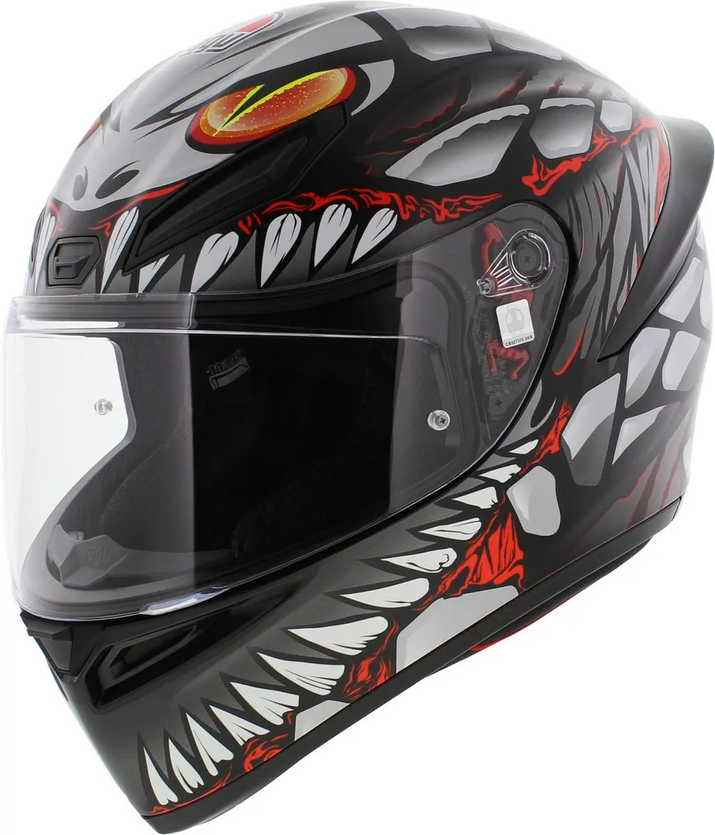 AGV K1 S LYZARD MATT BLACK/GREY/RED